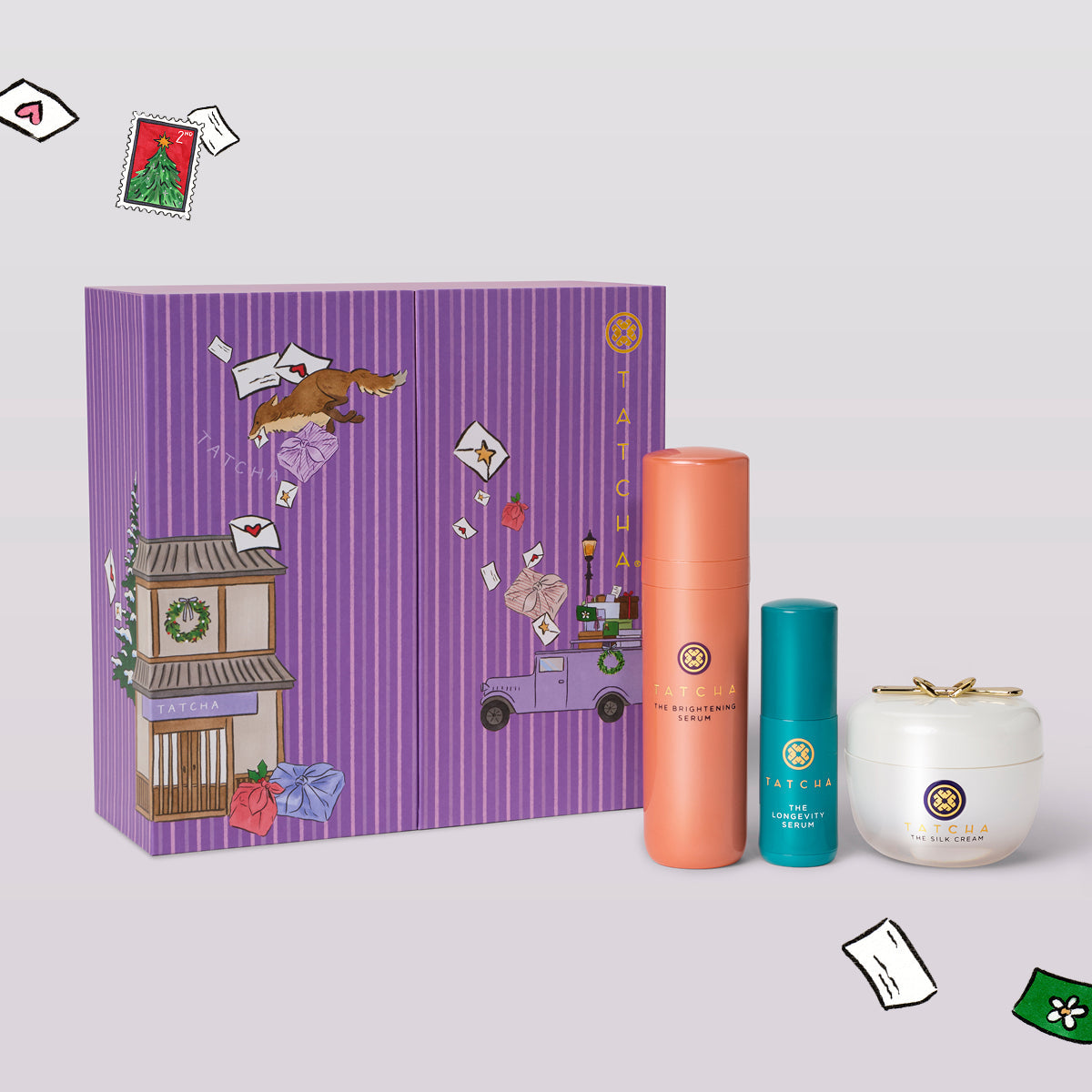 Bright, Smooth & Firm Set from Tatcha: The Brightening Serum, Longevity Serum, and Silk Cream