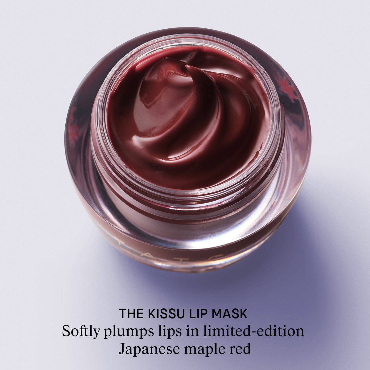 The Kissu Lip Mask Softly plumps lips in limited-edition Japanese maple red